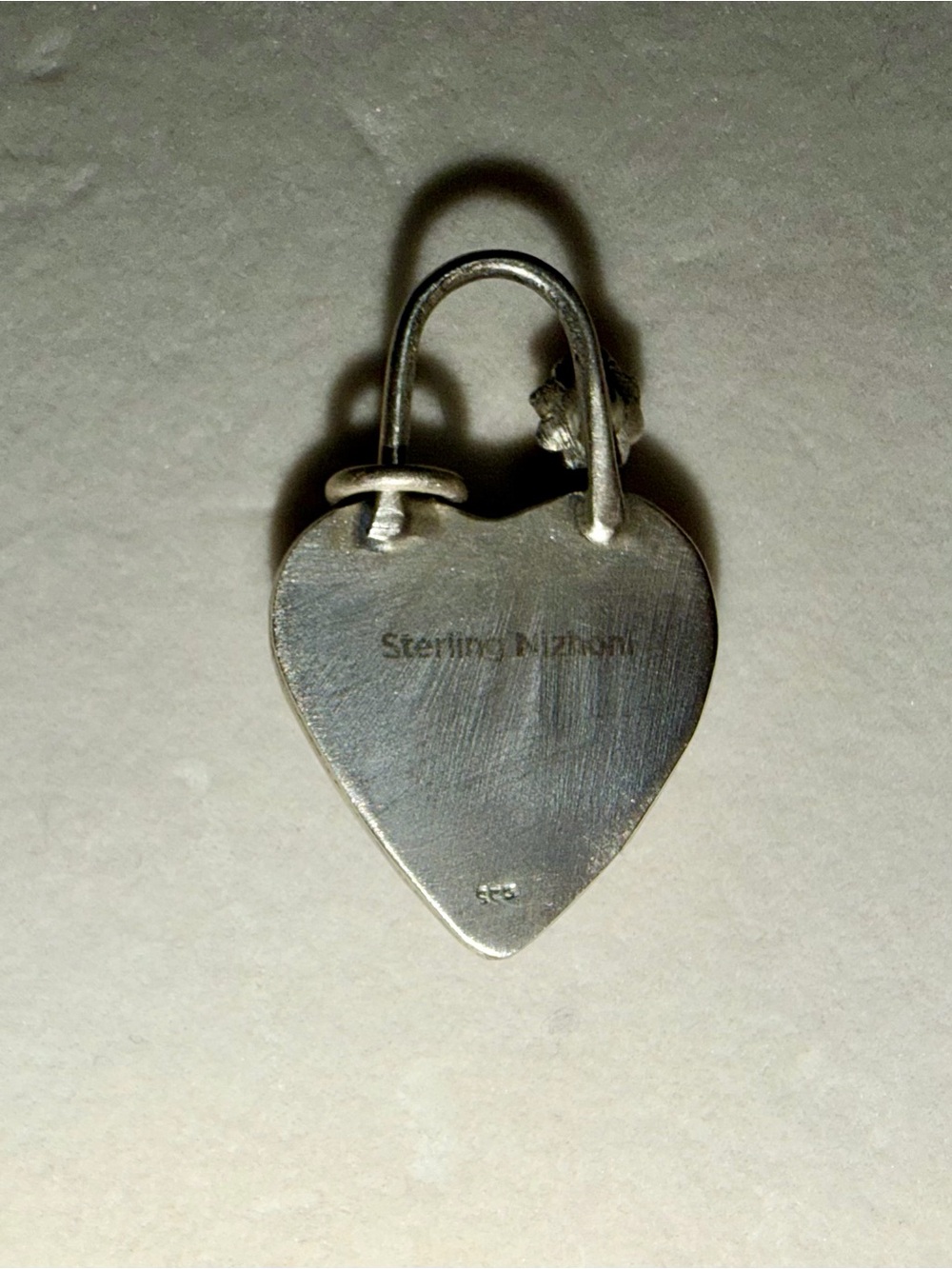 Authentic Kingman Blue Turquoise Heart Locket Pendant Necklace - Picture 4 of 4